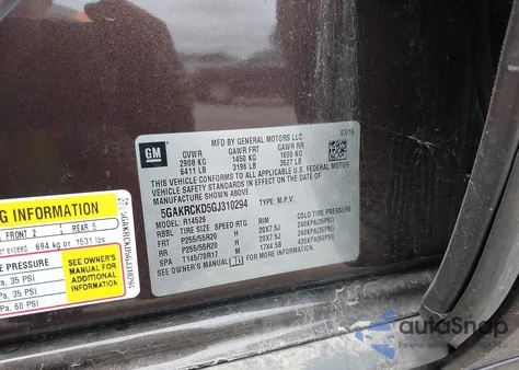 2016 Buick Enclave Premium из США, поврежденный, VIN 5GAKRCKD5GJ310294